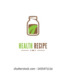 Health Botlle Logo Design Vector Template