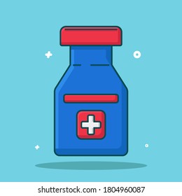 health bottle icon vector graphic illustration, can be used for health icon or the like.