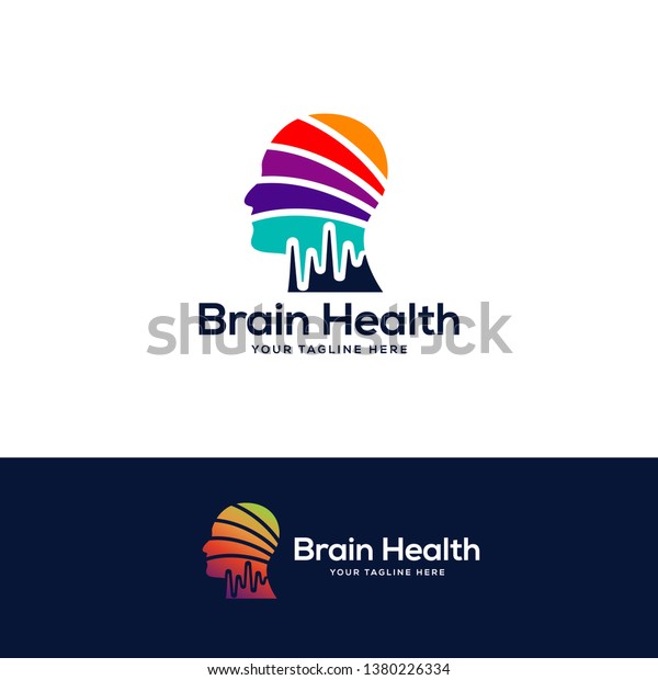 Health Brain Logo Designs Template Brain Stock Vector (Royalty Free ...