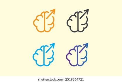 Health Brain symble logo Vector Illustration Icon Template Free Vector