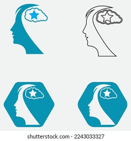 Health Brain vector illustration icon template design