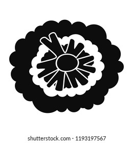 Health broccoli icon. Simple illustration of health broccoli vector icon for web design isolated on white background