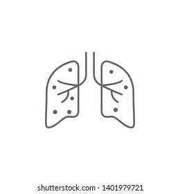 Health, Bronchitis, Cancer, Disease, Lung. Element Of Health Icon. Thin Line Icon For Website Design And Development, App Development. Premium Icon