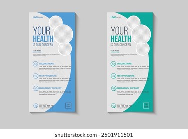Health business rack card design template