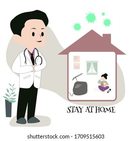 Health Campaign Fight Viruses People Vector Illustration
