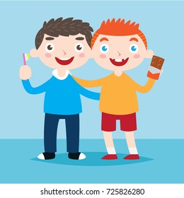 Health campaign for kid campaign poster. Tooth care poster