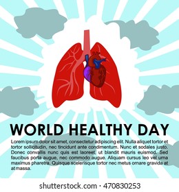 Health campaign poster. Healthy living campaign poster.
