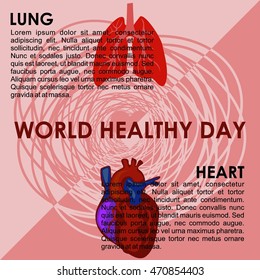 Health campaign poster, heart health campaign. 