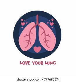 Health campaign poster. Lung cancer day