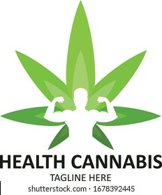 Health Cannabis Logo Vector Design