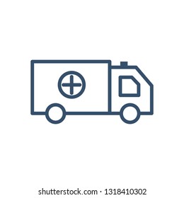 health car icon outline vector