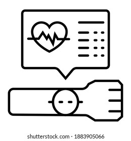 Función de aplicación de cuidado de la salud para el icono de reloj inteligente