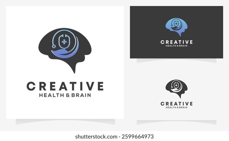 Health Care and Brain Logic logo design ideas. Creative vector illustration based icon template.	
	

