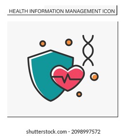 Health Care Color Icon. Health Protection. Disease Prevention. World Health Organization. Medical Science. Healthcare And Health Information Management Concept. Isolated Vector Illustration