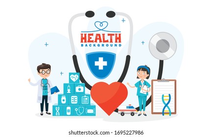 Health Care Concept With Characters