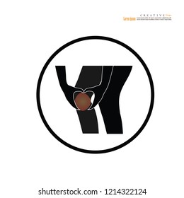 Health care concept. knee pain.vector illustration.