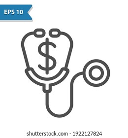 Health Care Cost Icon. Professional, Pixel Perfect Icon, EPS 10 Format.