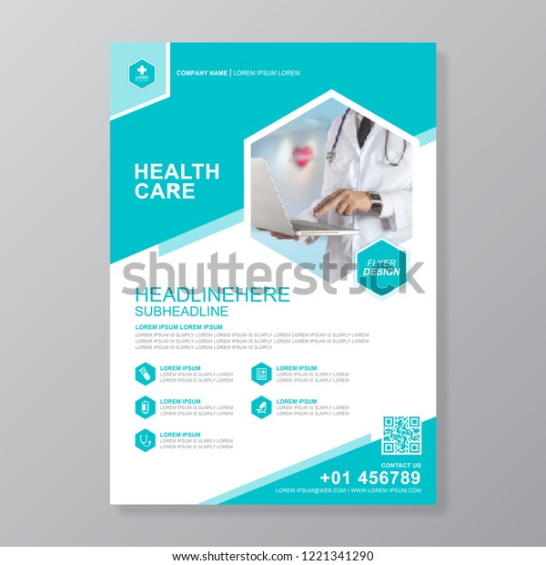 Health Care Cover Template Design Stock Vector Royalty Free