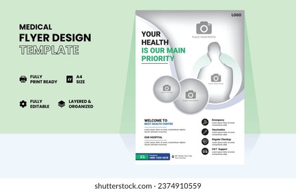 health care cover template design for a report and medical brochure design, flyer, leaflets decoration for printing and presentation vector illustration