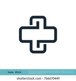 Health Care Cross Icon Vector Logo Template Illustration Design. Vector EPS 10.