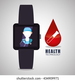 Health care design. technology icon. isolated illustration, vect