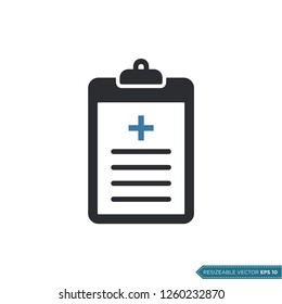 Health Care Diagnosis Clipboard Icon Vector Template Illustration Design