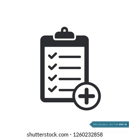 Health Care Diagnosis Cross Sign Clipboard Icon Vector Template Illustration Design