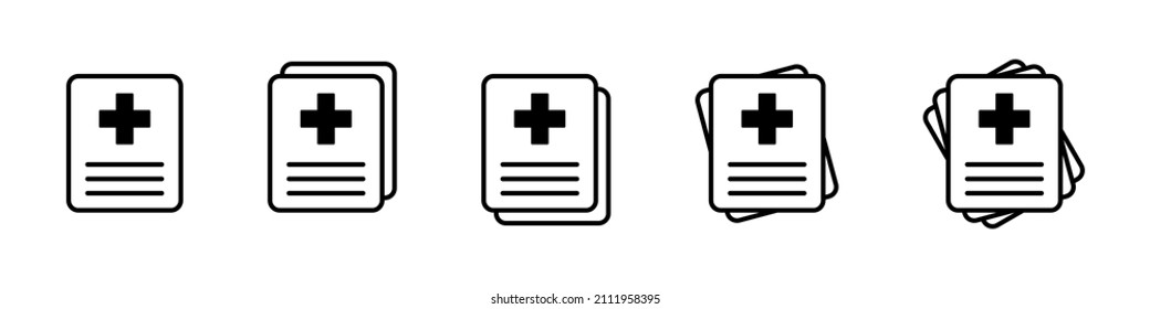 Health Care Diagnosis Vector Icon. Medical Forms, Medical Certificate Icon.