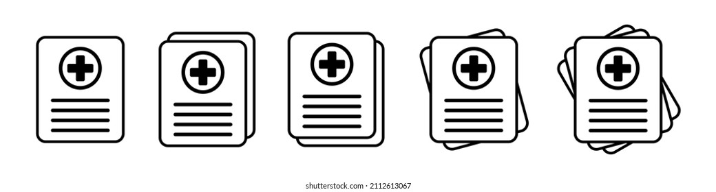 Health Care Diagnosis Vector Icon. Medical Forms, Medical Certificate Icon.