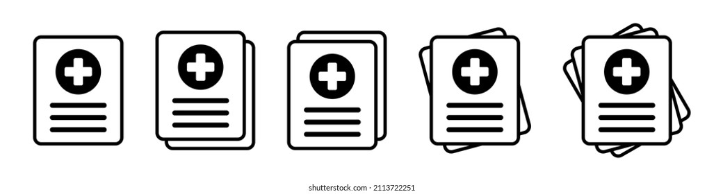 Health Care Diagnosis Vector Icon. Medical Forms, Medical Certificate Icon.