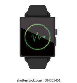 Health Care Display Of The Smart Watch Illustration On White Background