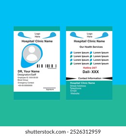 Health Care Employee ID Card Template.