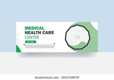 Health care facebook banner design timeline cover template