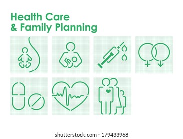 Health Care And Family Planning Symbols