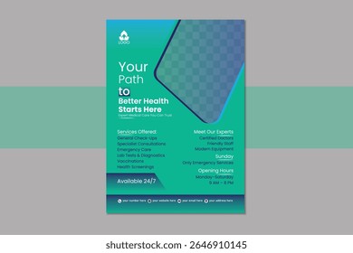 Health care flyer design layout