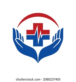 Health Care Hand Logo Template Stock Vector (royalty Free) 2080237405 