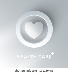 Health Care Heart Vector Background