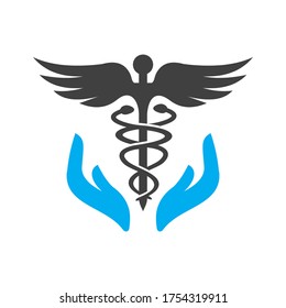 Icono de Atención de Salud, icono caduceus