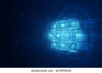 health care icon pattern medical innovation concept background design