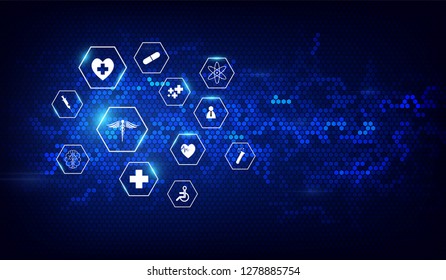 health care icon pattern medical innovation concept background design