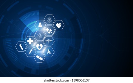 health care icon pattern medical innovation concept background design