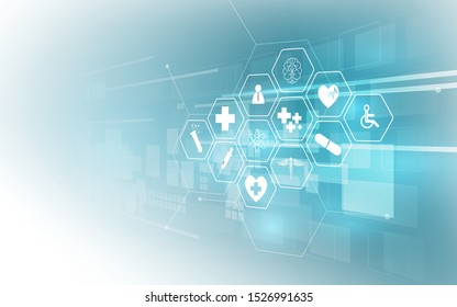 health care icon pattern medical innovation concept background design