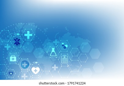 Health Care Icon Pattern Medical Background Stock Vector (Royalty Free ...