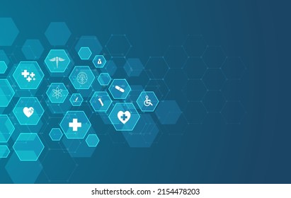 health care icon pattern medical innovation concept background design