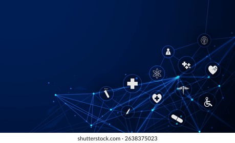 health care icon pattern medical innovation concept background design	
