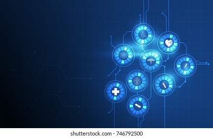 health care icon pattern medical innovation concept background design