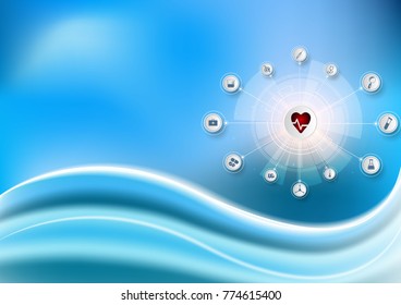 health care icon pattern medical innovation concept background design.Vector illustrations.