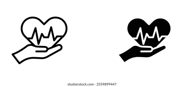 Health care Icon set in black color for ui designs
