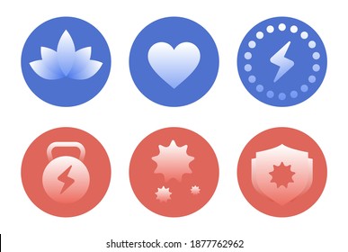 health care icon set, flat design vector illustration for web use, web elements