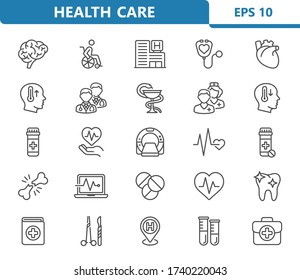 Health Care Icons. Professional, pixel perfect icons. EPS 10 format.